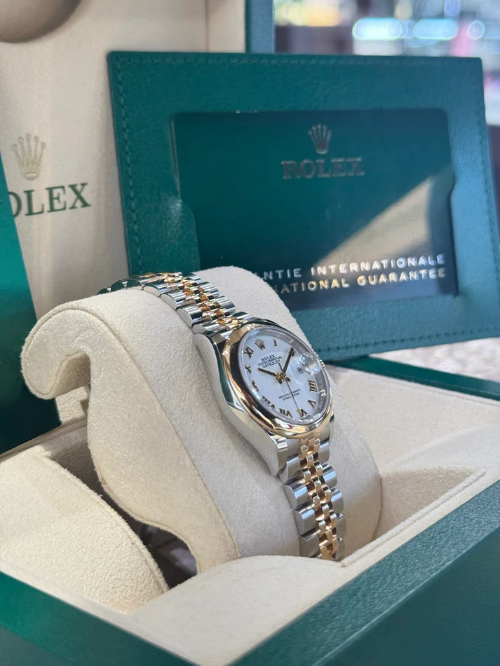 RLX Lady-Datejust 31mm 279163 White Roman Dial Oyster Bracelet