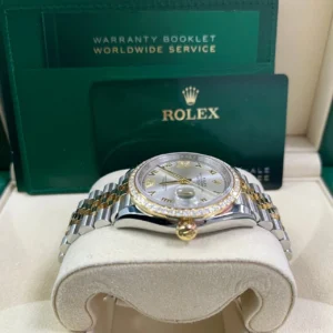 RLX Datejust 36mm 126283 Silver Dial Diamond Bezel Jubilee Bracelet Watch