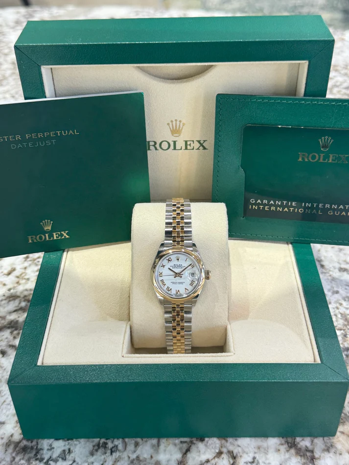 RLX Lady-Datejust 31mm 279163 White Roman Dial Oyster Bracelet