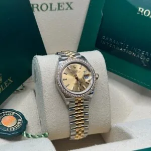RLX Lady-Datejust 31mm 279383RBR Champagne Dial Yellow Rolesor Oyster Bracelet