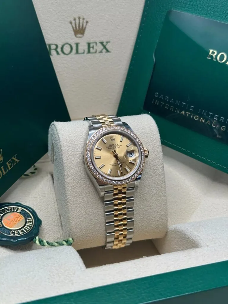 RLX Lady-Datejust 31mm 279383RBR Champagne Dial Yellow Rolesor Oyster Bracelet