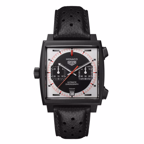 TAG Heuer Monaco Chronograph Stopwatch 39mm Limited Edition Mens Watch Black CAW218F.FC6356