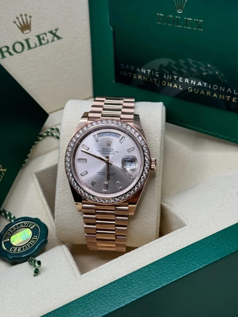 RLX Day-Date 40mm Sundust Diamonds Dial 228345rbr-0007