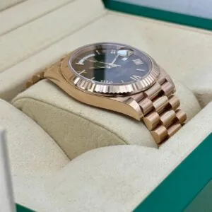 RLX Day-Date "President" 40mm Everose Gold Chocolate Roman Dial - 228235