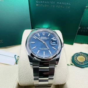 RLX Datejust 36mm 126200 Oyster Perpetual Blue Fluted Motif Dial Jubilee Stainless Steel