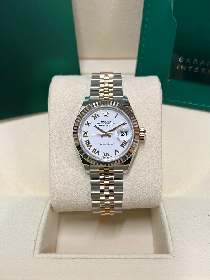 RLX Lady-Datejust 31mm 279171 White Roman Oyster Stainless Steel and Rose Gold