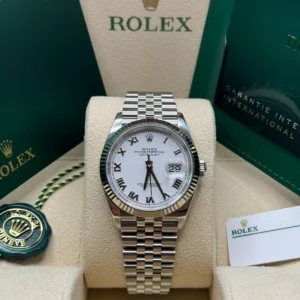 RLX Datejust 41mm 126334 White Roman Oyster Stainless Steel Mens Watch