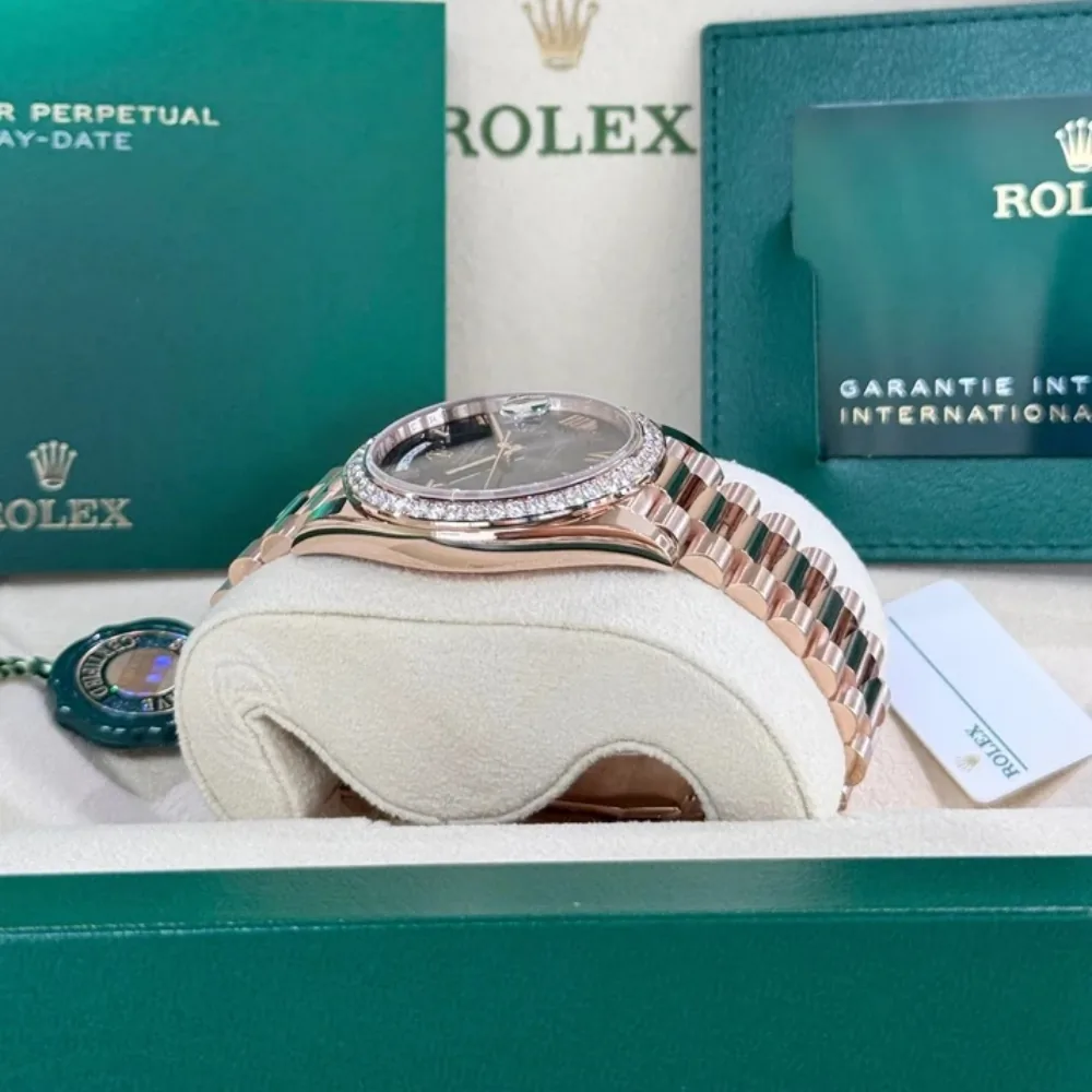 RLX Day-Date 40mm Slate Ombré Dial and Diamond Bezel 228345rbr-0025