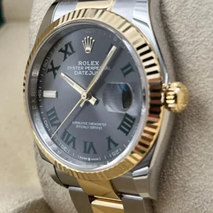 RLX Datejust 36mm 126233 Wimbledon Slate Dial Oyster Bracelet Watch