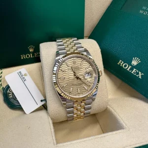 RLX Datejust 36mm 126233 Golden Fluted Motif 36mm Dial Oyster Bracelet