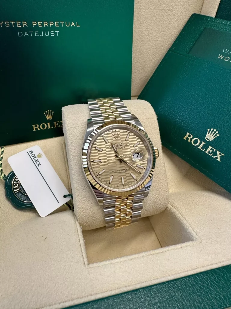 RLX Datejust 36mm 126233 Golden Fluted Motif 36mm Dial Oyster Bracelet