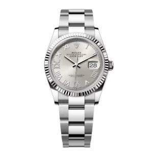 RLX Datejust 36mm 126234 White Roman Dial Oyster Stainless Steel Mens