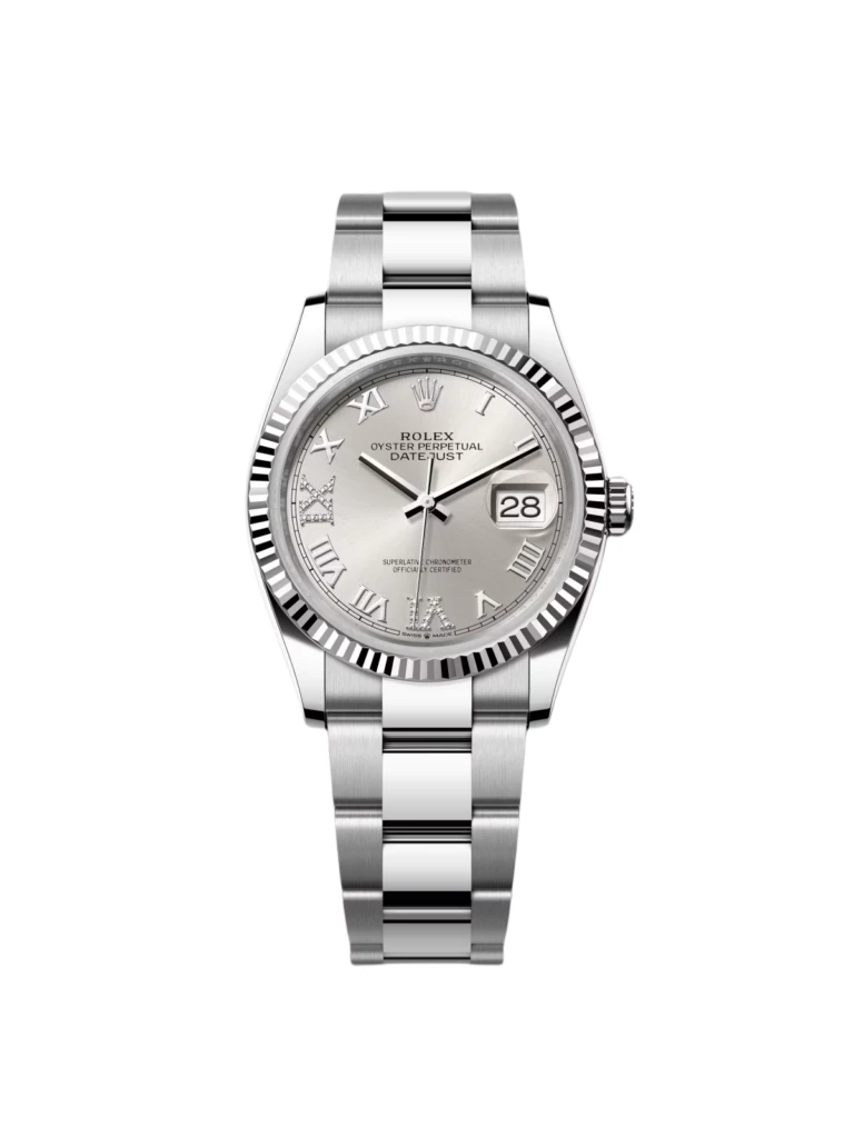 RLX Datejust 36mm 126234 White Roman Dial Oyster Stainless Steel Mens