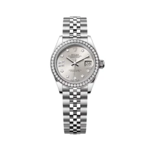 RLX Lady-Datejust 31mm 279384RBR Silver Diamond Dial & Diamond Bezel, Stainless Steel Jubilee Bracelet Women's Watch