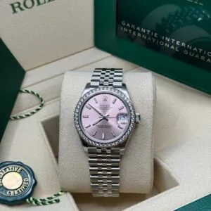 RLX Datejust m278384RBR-0017/0018 Pink 31mm Dial Oyster Watch