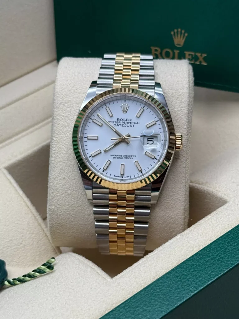 RLX Datejust 36mm 126233 White Index Dial Two-Tone Jubilee Bracelet Watch