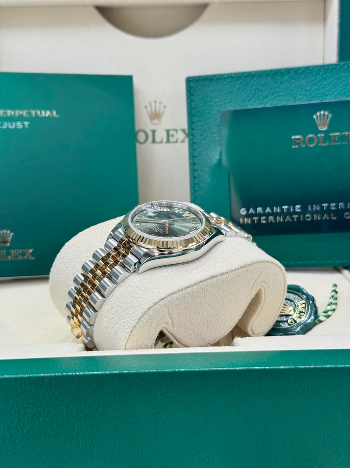 RLX Datejust m278273-0015/0016 31mm Olive Green Dial Stainless Steel and Yellow Gold Oyster Watch