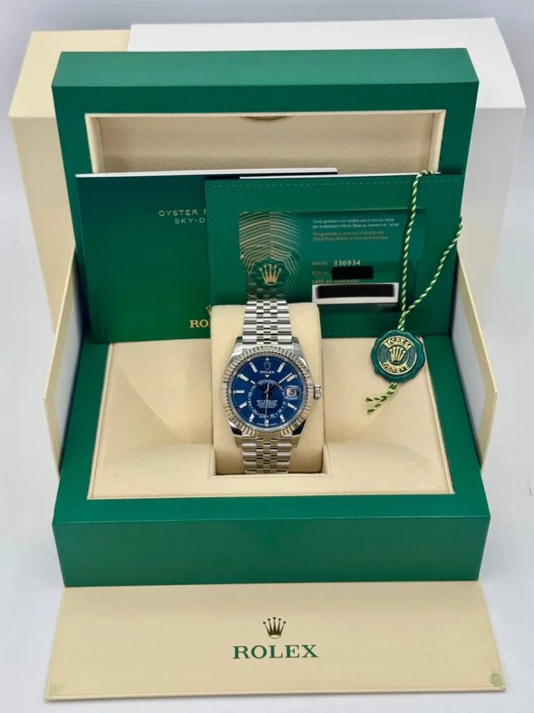 RLX Sky-Dweller 42mm 336934-0005/0006 Stainless Steel Blue Dial Jubilee