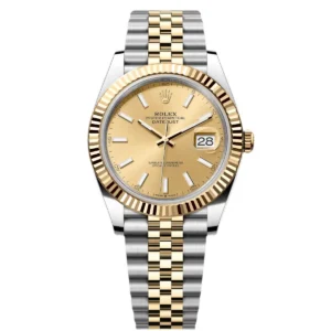 RLX Datejust 41mm 126333 Champagne Index Jubilee Steel and Yellow Gold Mens Watch