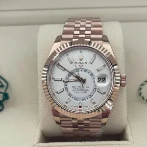 RLX Sky-Dweller 42mm 336935-0003/0007 Rose Gold White Dial Oyster
