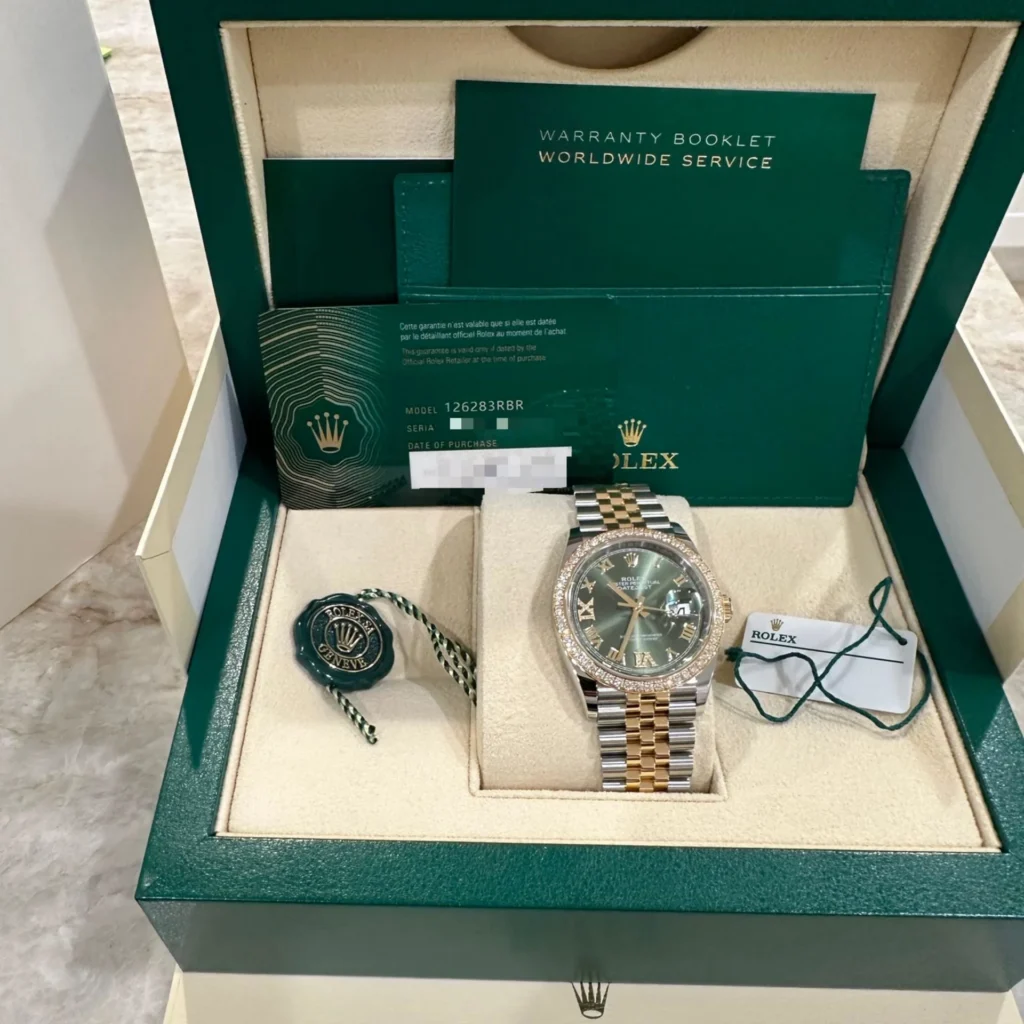 RLX Datejust 36mm 126283 Olive Green Dial Jubilee Bracelet Watch