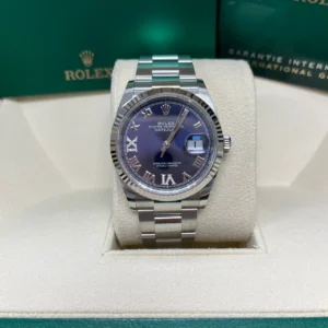 RLX Datejust 36mm 126234 Datejust Aubergine Purple Diamond Roman Oyster Stainless Steel