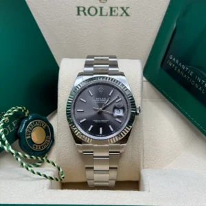RLX Datejust 41mm 126334 Dark Rhodium Index Jubilee Stainless Steel