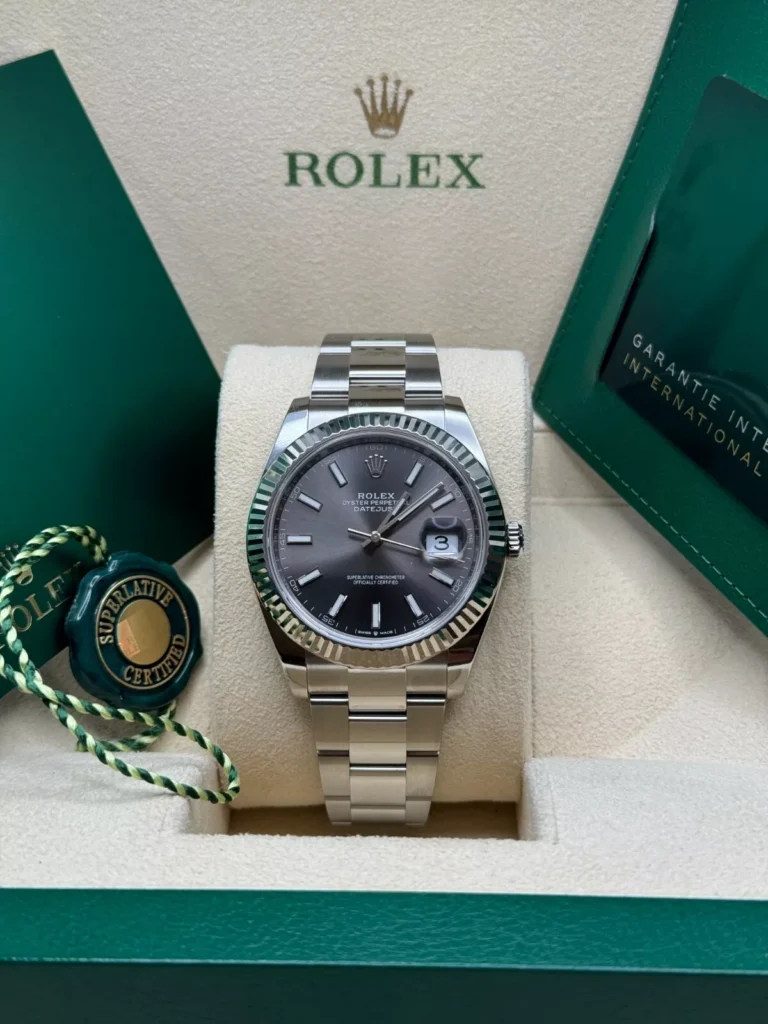 RLX Datejust 41mm 126334 Dark Rhodium Index Jubilee Stainless Steel