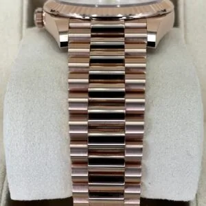 RLX Day-Date "President" 40mm Everose Gold White Roman Dial - 228235