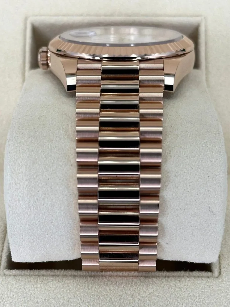 RLX Day-Date "President" 40mm Everose Gold White Roman Dial - 228235
