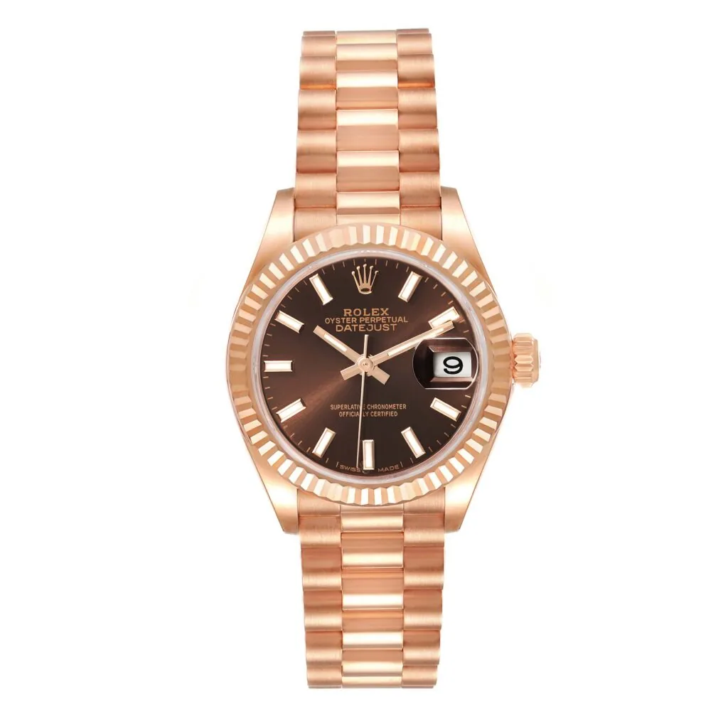 RLX Lady-Datejust 31mm 279175 Chocolate Dial President Everose Gold