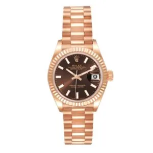 RLX Lady-Datejust 31mm 279175 Chocolate Dial President Everose Gold