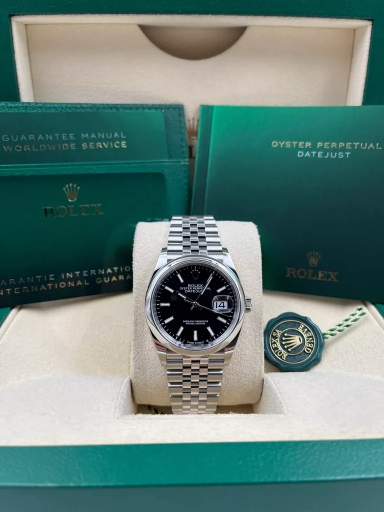 RLX Datejust 36mm 126200 Stainless Steel Black Dial Jubilee Watch
