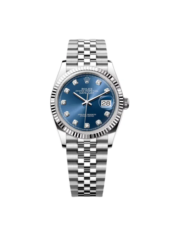 RLX Datejust 36mm 126234 Blue Diamond Dial Stainless Steel Jubilee Mens Watch