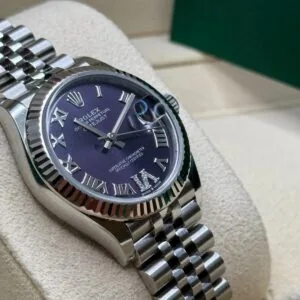 RLX Datejust m278274-0025/0026 Aubergine 31mm Dial Oyster Watch