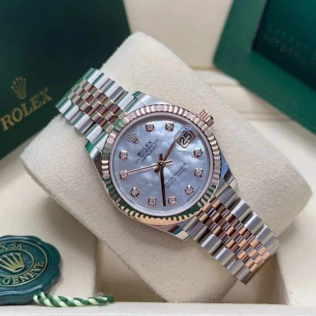 RLX Lady-Datejust 31mm 279171 White Mother Of Pearl Diamond Oyster Stainless Steel and Rose Gold