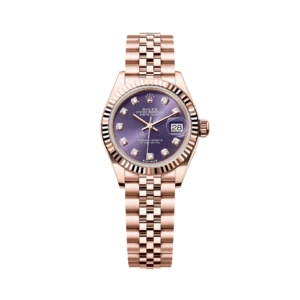 RLX Lady-Datejust 31mm 279175 Aubergine Diamond-Set Dial President Everose Gold