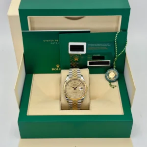 RLX Datejust 41mm Swiss Replica Watch | Two Tone Jubilee Bracele Champagne Fluted Dial Ref 126333
