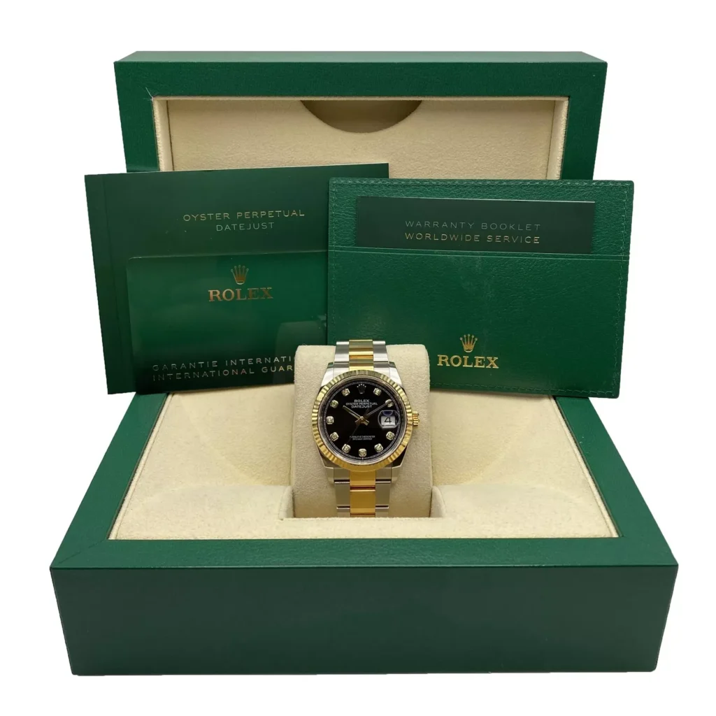 RLX Datejust 36mm 126233 Custom Black Dial Jubilee Bracelet Watch
