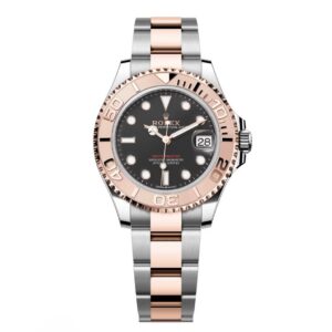 RLX Yacht-Master 37mm Steel and Everose Gold Watch - Black Dial - Oyster Bracelet 268621