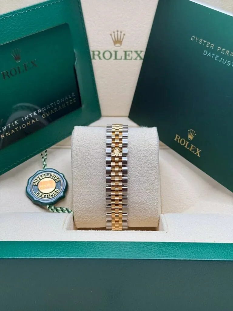 RLX Lady-Datejust 31mm 279383RBR Champagne Diamond Dial Yellow Rolesor Oyster Bracelet