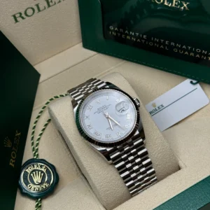 RLX Datejust 41mm 126334 White Roman Oyster Stainless Steel Mens Watch