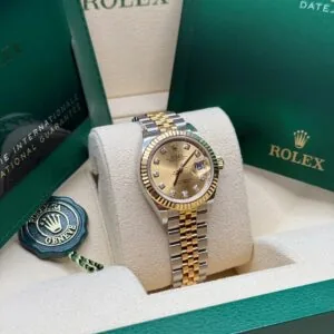RLX Lady-Datejust 31mm 279173 Champagne Diamond Dial Oyster Bracelet