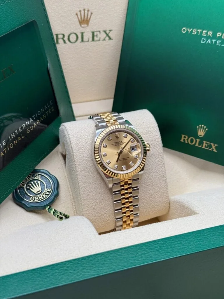 RLX Lady-Datejust 31mm 279173 Champagne Diamond Dial Oyster Bracelet