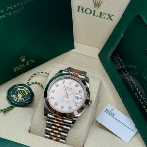 RLX Datejust 41mm 126301 Sundust Diamond Jubilee Steel and Everose Gold Watch