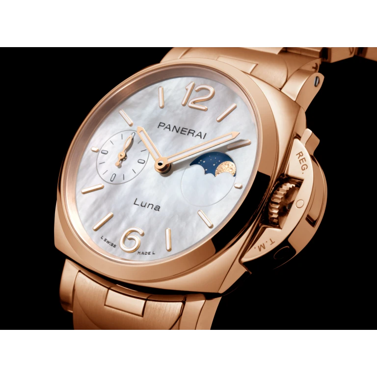 【7A Quality】Panerai Luminor Due Luna TuttoOro 38mm PAM01504