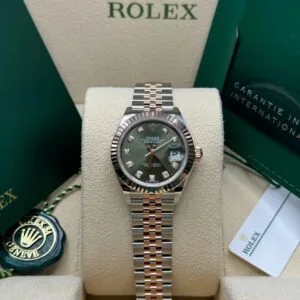 RLX Lady-Datejust 31mm 279171 Green Diamond Oyster Stainless Steel and Rose Gold