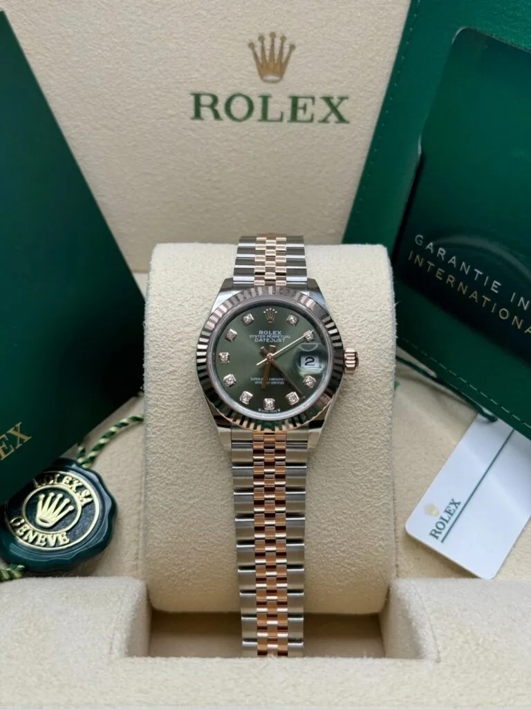 RLX Lady-Datejust 31mm 279171 Green Diamond Oyster Stainless Steel and Rose Gold