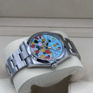 RLX 124300-0008 Oyster Perpetual 41mm Turquoise blue Celebration Dial