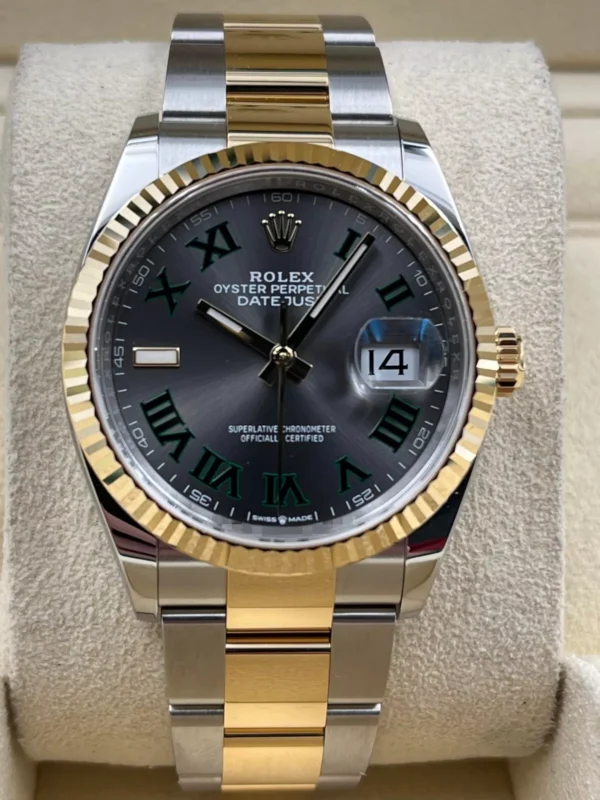 RLX Datejust 36mm 126233 Wimbledon Slate Dial Oyster Bracelet Watch